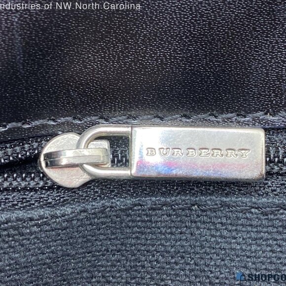 Burberry London Women´s NovaCheck Pattern Coated Canvas Beige  Handbag - Picture 11 of 16